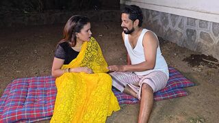 Desi Indian husband took his wife to the garden and fucked her