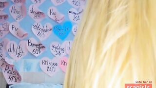 Blonde Solo Webcam Show with Dildo and Fingers