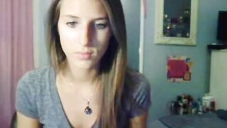 Skinny Blonde Teases on Webcam