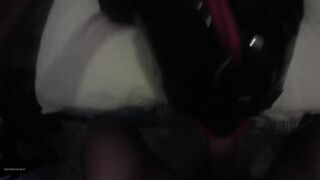 Hogtied in Latex: POV Throating with a Lip-Open Mouth Gag