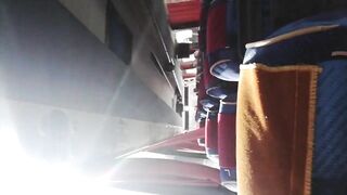 Masturbating on a Public Bus - Webcam Solo