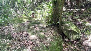 OUTDOOR SEX, my stepsister gets very horny and asks me to fuck her and cum in her pussy