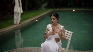 Resmi R Nair In Rain Fall