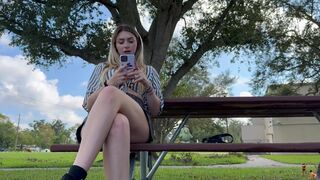 Femdom Puppy Play - London Evans Brings Her Boyfriend To The Park