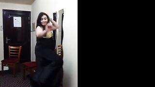 Iranian Girl Dancing at Home