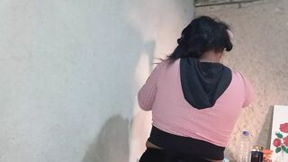 Twerking for my husband while brushing my hair