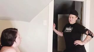 Mature married couple fucks tomboy babysitter