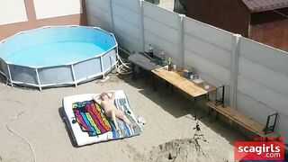 Risky Outdoor Fuck With My Blonde Mature Stepmom