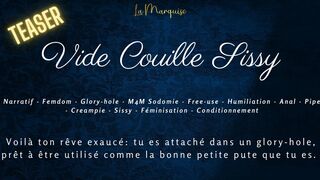 Sissy Cum-dumpster - French audio porn free use sissy