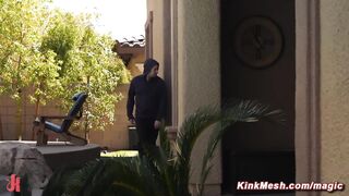 Guy rough fucks bound thief