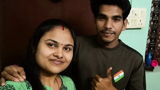 Indian Desi Happy Independence Day New Merried Beautiful Couple indoor Bed By -Snapchat143