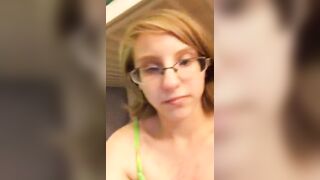 Nerdy Blonde Shows Off Her Small Assets