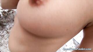 Blonde Russian Girl's Public Solo Show