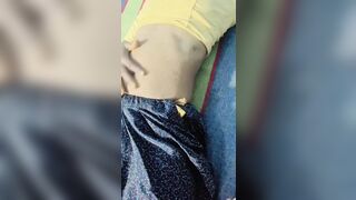 Putting finger in girl's pussy, took out water