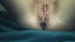 Creamy Pussy Squirts on Webcam