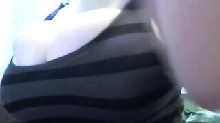 Big Natural Boobs Covered in Oil