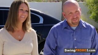 Bald Husband Takes His Wife To Party At The Swingers Mansion