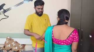 Indian trailer come to home for steaching blowuse and fuck her owner Full night sex video with huge cock hindi audio