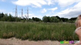 Russian Teen Webcam Girl Goes Public with Footjob and Big Ass