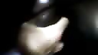 First blowjob to my wife's black cock