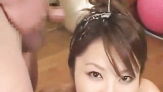 Japanese Amateur Covered in Cum