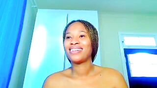 Ebony Goddess with Huge Natural Breasts on Webcam