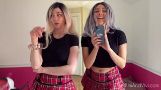 Kim and Vivi Pegged and Blackmailed by Your Hot Roommates