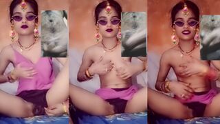 Jija sali video call sex showing boobs and Rosy pussy, tight pussy XXX video