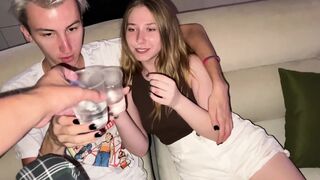 At the party, my boyfriend and I tried our friend's