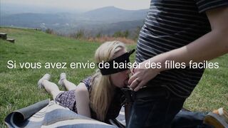 Sexe amateur et creampie avec femme en plein air dans la nature