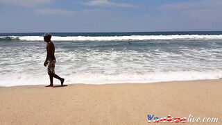 Sandy's Public Beach Adventure: BDSM, Toys & POV Fun!