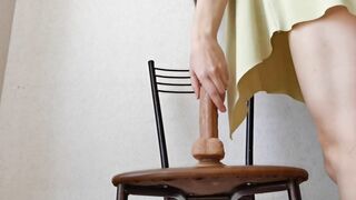 Big Butt MILF Rides Dildo - Creamy Wet Pussy Close Up