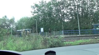 Sexy big ass chick anally fucked in the car and outdoor