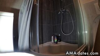 19yo Submissive Teen Showers on Webcam Solo