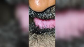 My hairy pussy liking my neiber men