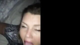 Amateur Sexy Girl Gives Blowjob and Takes Cum in Mouth