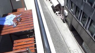 Public BJ & Fuck With Big-Tit Teen On Balcony Seen By Many