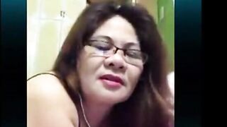 BBW Asian Liza Masturbates on Skype