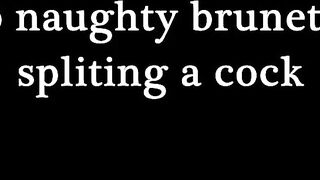 Two Naughty Brunettes Sharing a Cock