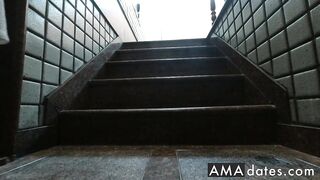 Hot Brunette's Naughty Motel Pool Solo Show