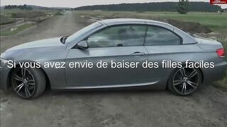 La petite sort de son gamos pour sucer un sexe