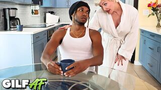 GRANNY Perks Him Up! DD- White Hardcore Interracial GILF