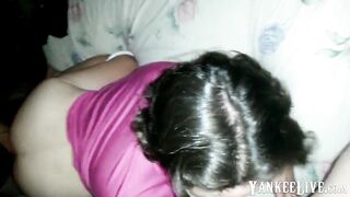 Girl's First Spit Roast: Sucks Friend, Gets Fucked as Hubby Films