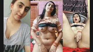 Desi Punjabi Indian Girl Showing Big boobs Fingering Bhabhi
