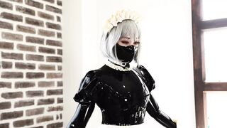 Rubber Maid's Cute Hand Job
