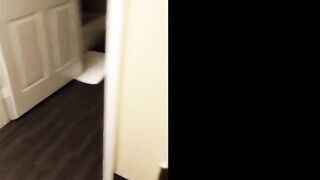 Naked Asian MILF in a Hotel Hallway