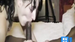 Amateur Interracial Deep Throat: Oral Creampie