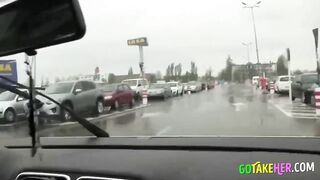 Public City Car Ride: Solo Female Orgasm with a Sex Toy