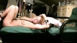 Bondage Girl Deepthroats BBC on Webcam