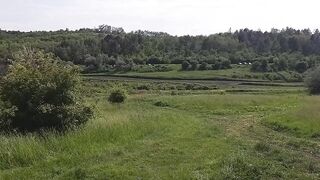 Car Wash Upskirt, No Panties - Public Flashing